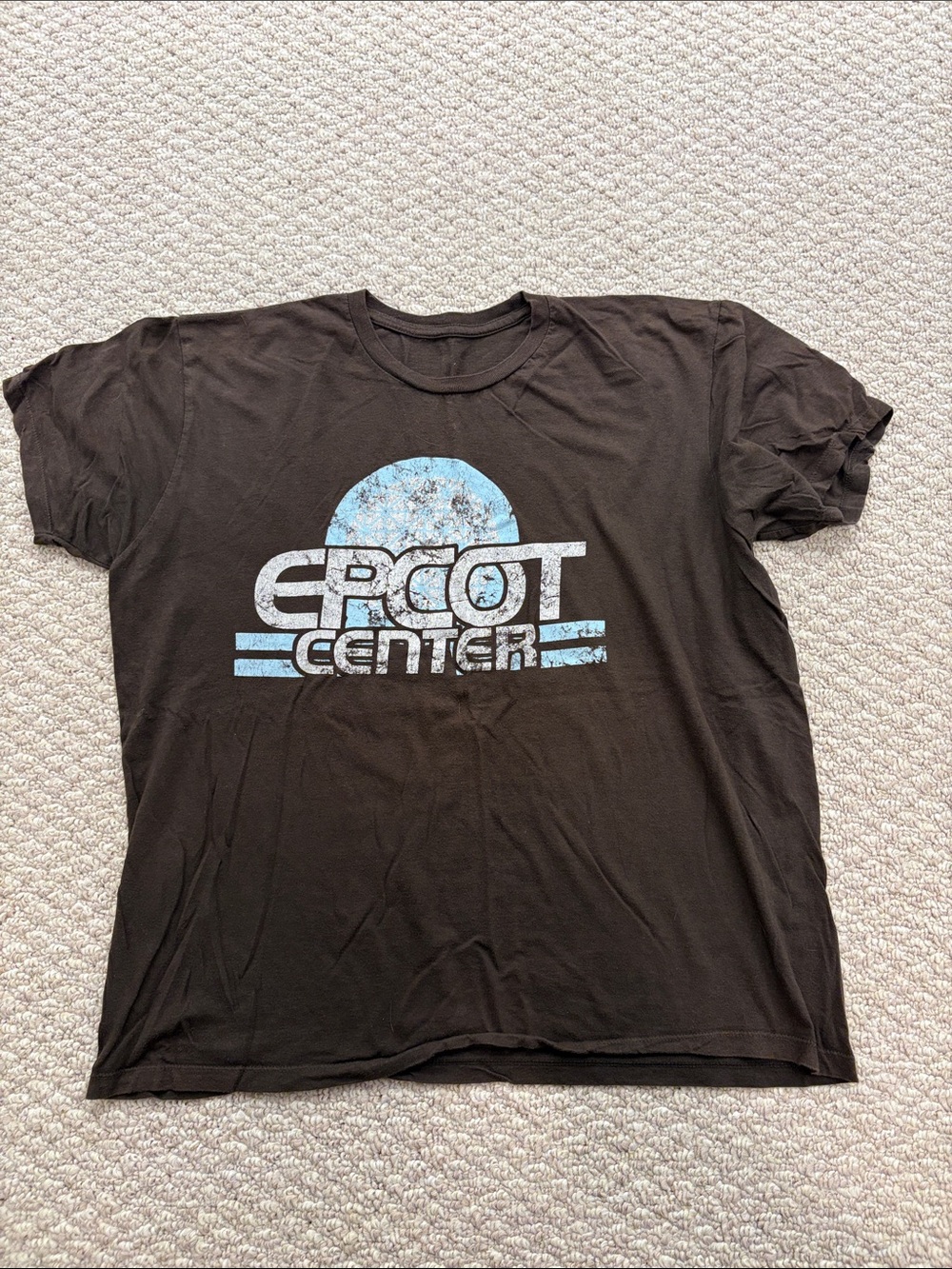 Walt Disney World WDW Epcot Center Graphic Tee - Black with Light Blue Logo
